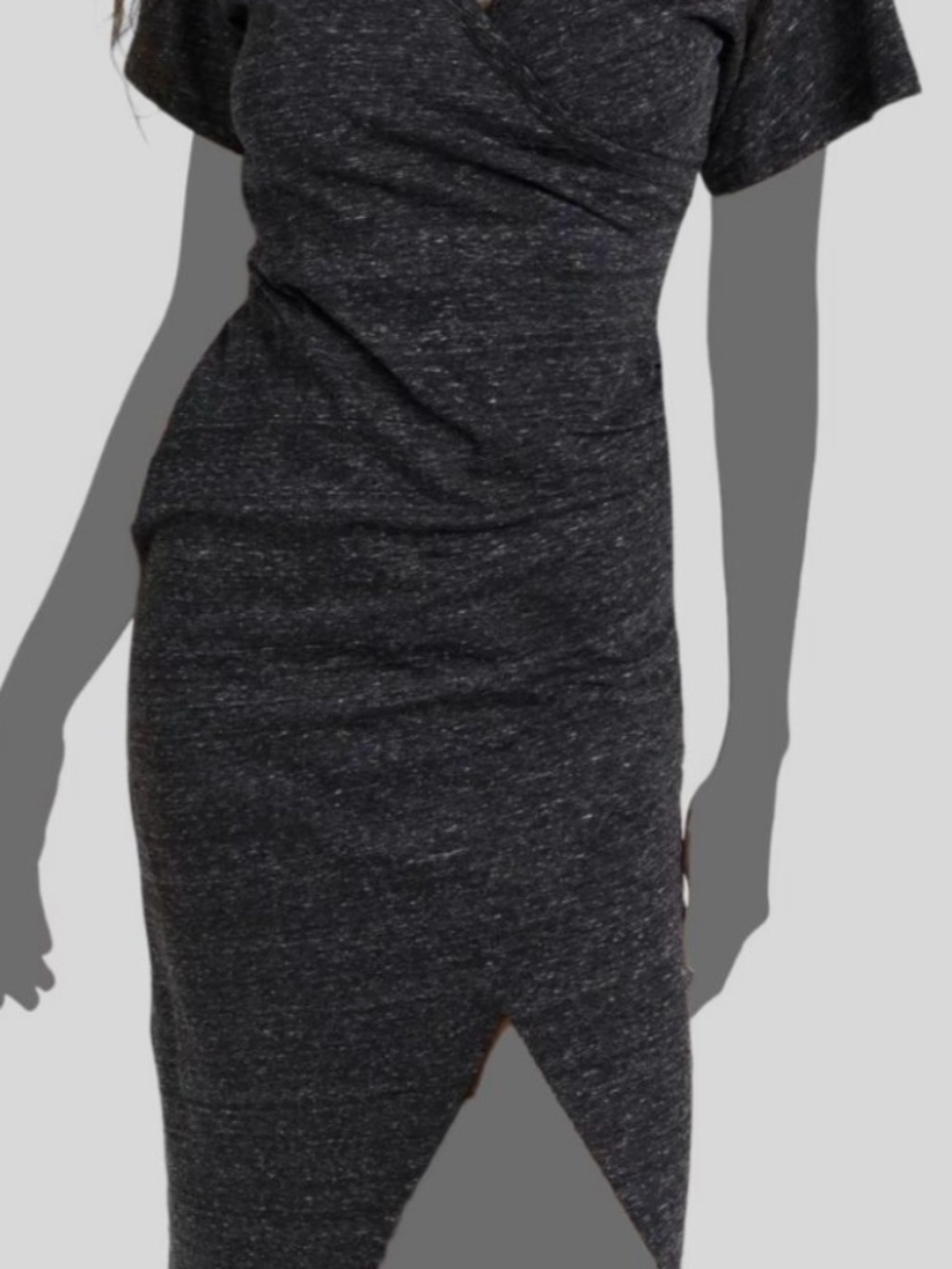 IRO Lemica Gray Midi Length T-Shirt Dress